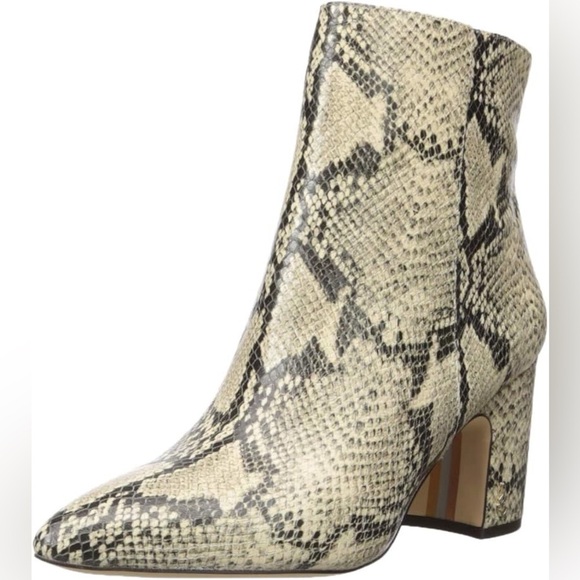 Snakeskin Patterned Ankle Boots Sam Edelman size 10 - Picture 1 of 4